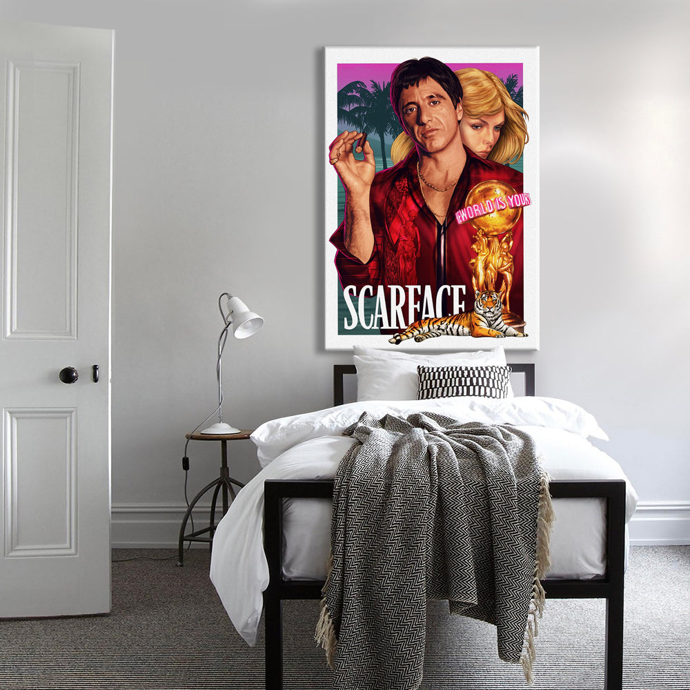 Tela d'arredo SCARFACE - Quadro Canvas su telaio in legno Misura: 70x100 cm