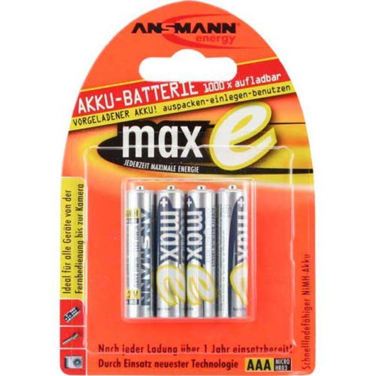 Ansmann maxE plus Batteria ricaricabile Mini Stilo AAA Nichel-Metallo Idruro (NiMH)