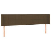 Testiera | Testata ad Orecchio Marrone Scuro 203x16x78/88 cm in Tessuto