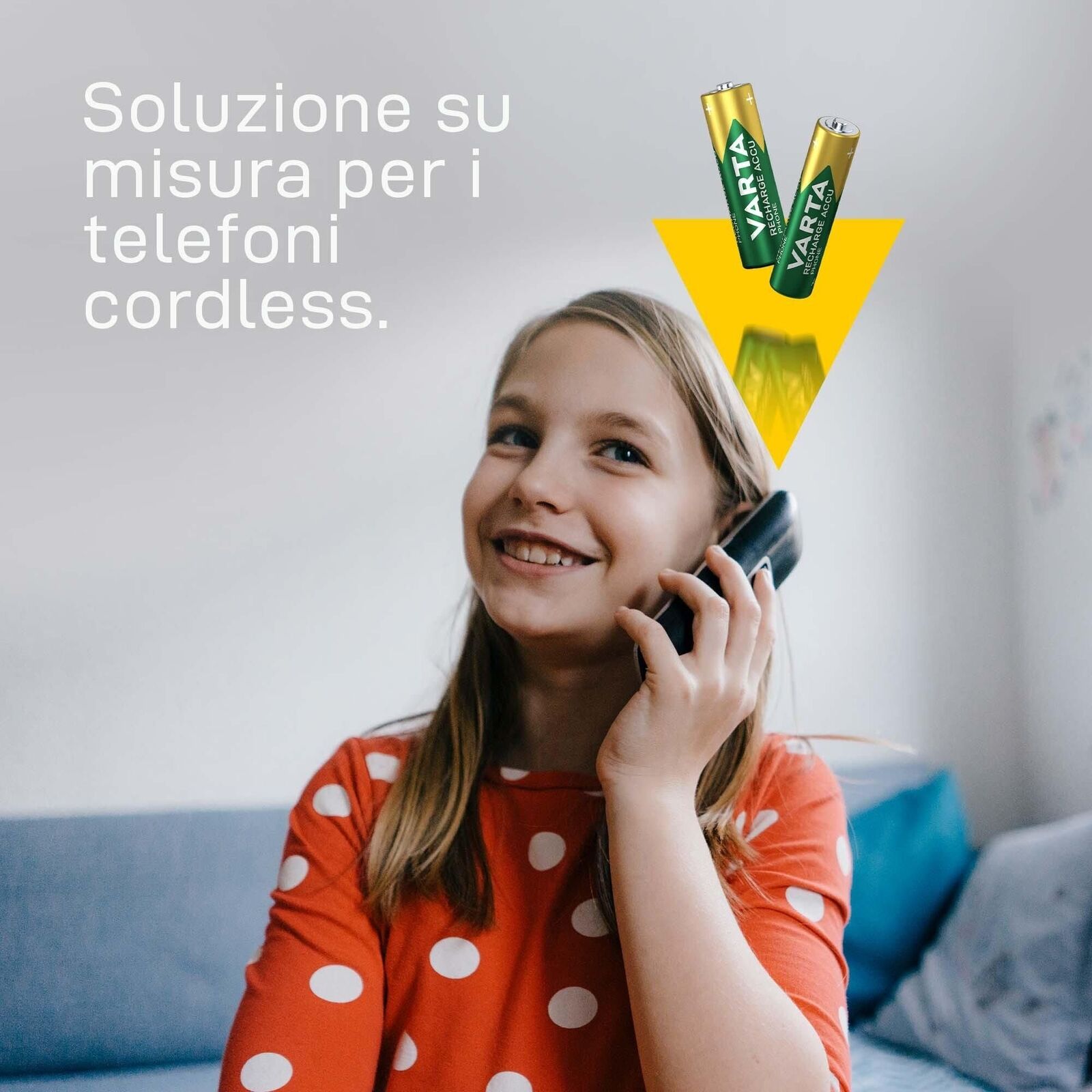 Varta Recharge Accu Phone AAA 800 mAh Blister da 2 (Batteria NiMH Accu, Micro, ricaricabile)