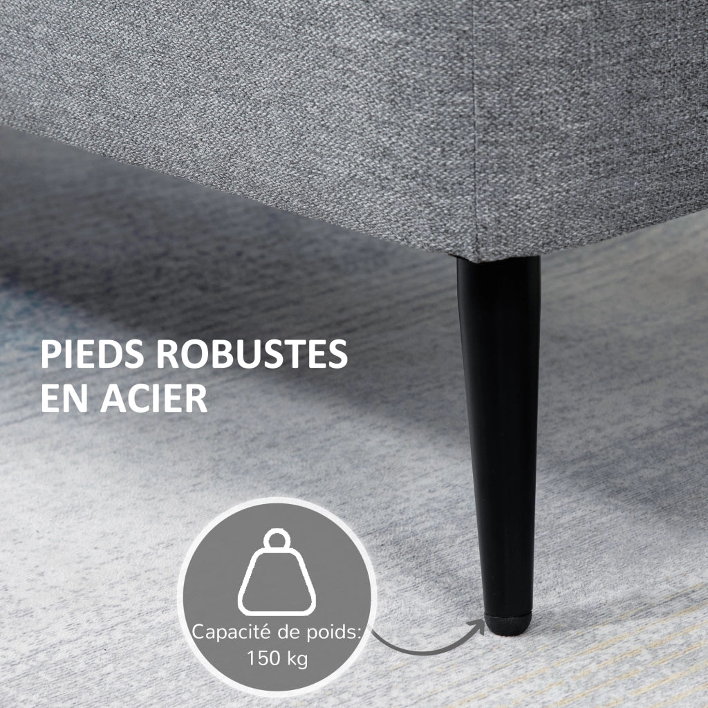 Divanetto con cassetti ¨C zephmum ¨C grigio 102x40x39.5 cm
