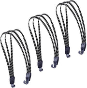 Cinture Bungee 3 pezzi - Cinturoni Elettrici - Corda Elastica per Motocicletta e Bicicletta - Lunghezza Totale 60/110 cm - Materiale Duraturo/Nylon - Ganci in Plastica - Cavi Bungee
