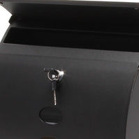 Cassetta postale V18 con vano portagiornale, verniciata a polvere nera