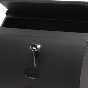 Cassetta postale V18 con vano portagiornale, verniciata a polvere nera