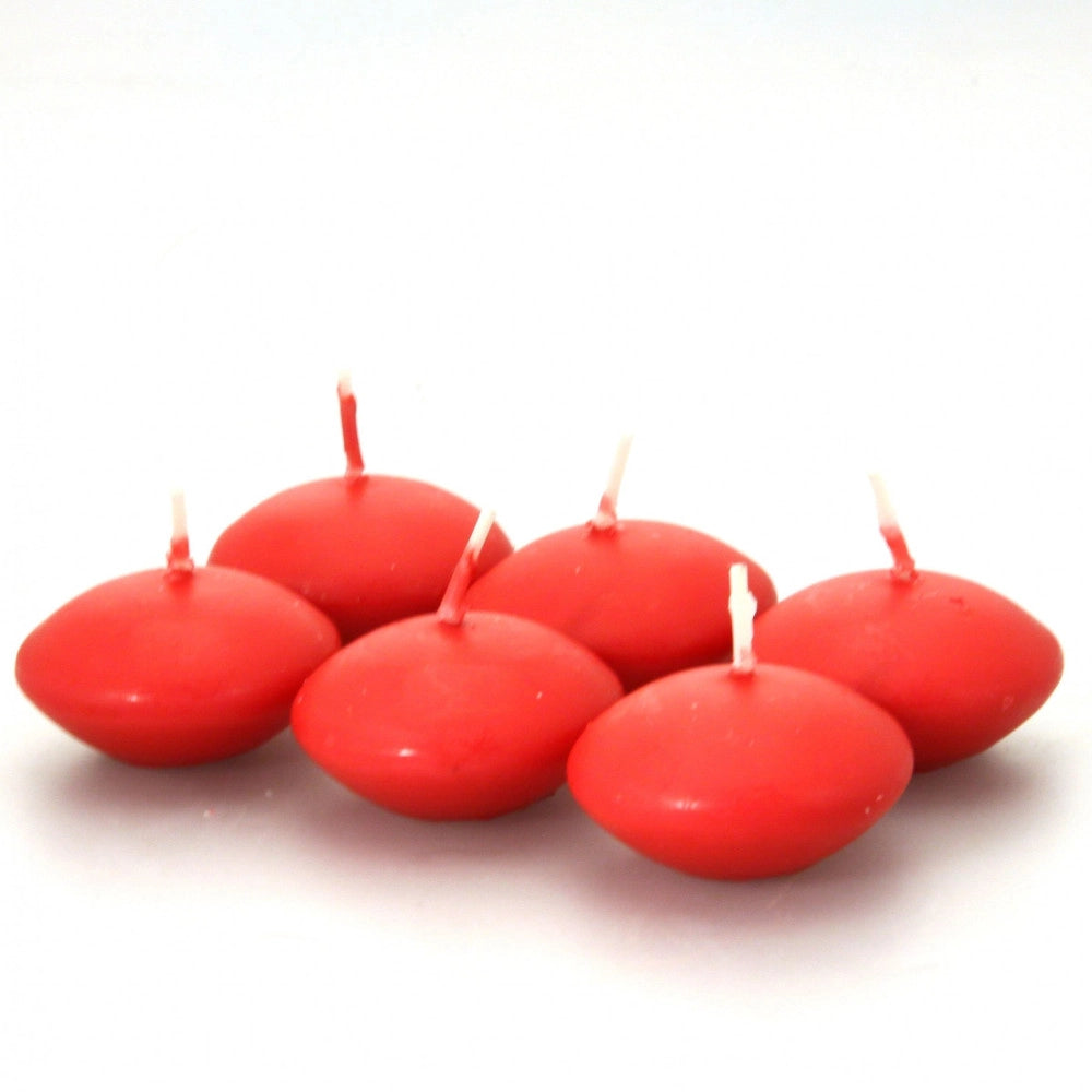 Trade Shop - 12 X Candeline Galleggianti Rosse Rosso Matrimonio Decorazione Tealight Candele -