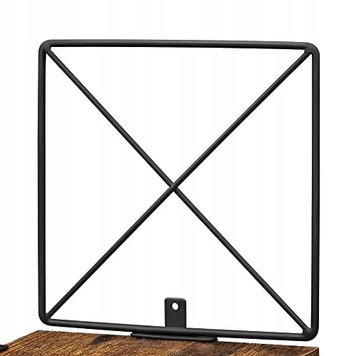 Libreria Valora con mensole angolari in stile loft rustico marrone per soggiorno