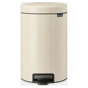 Brabantia 149924 NewIcon Pattumiera a Pedale 12 L Chiusura Ammortizzata Base Antiscivolo Coperchio Antiodore colore Beige