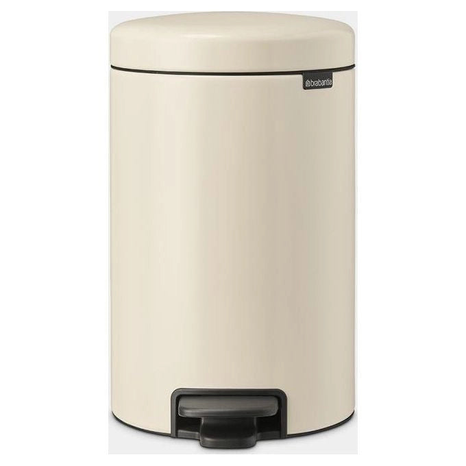 Brabantia 149924 NewIcon Pattumiera a Pedale 12 L Chiusura Ammortizzata Base Antiscivolo Coperchio Antiodore colore Beige