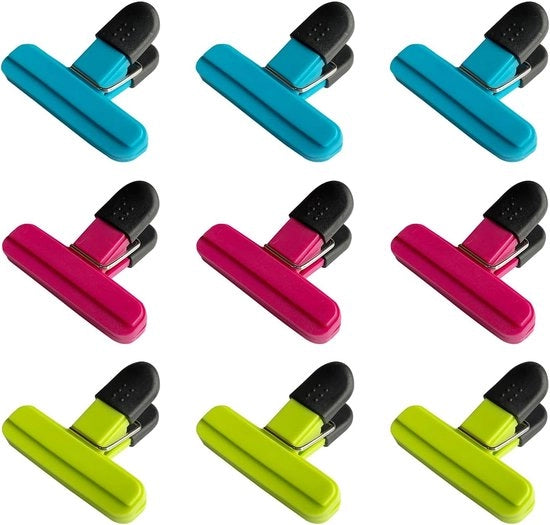 Clips per cibo - clip di plastica - forbici per bucato - pinze - per cucina, casa, sacchetto di spesa - diverse colori