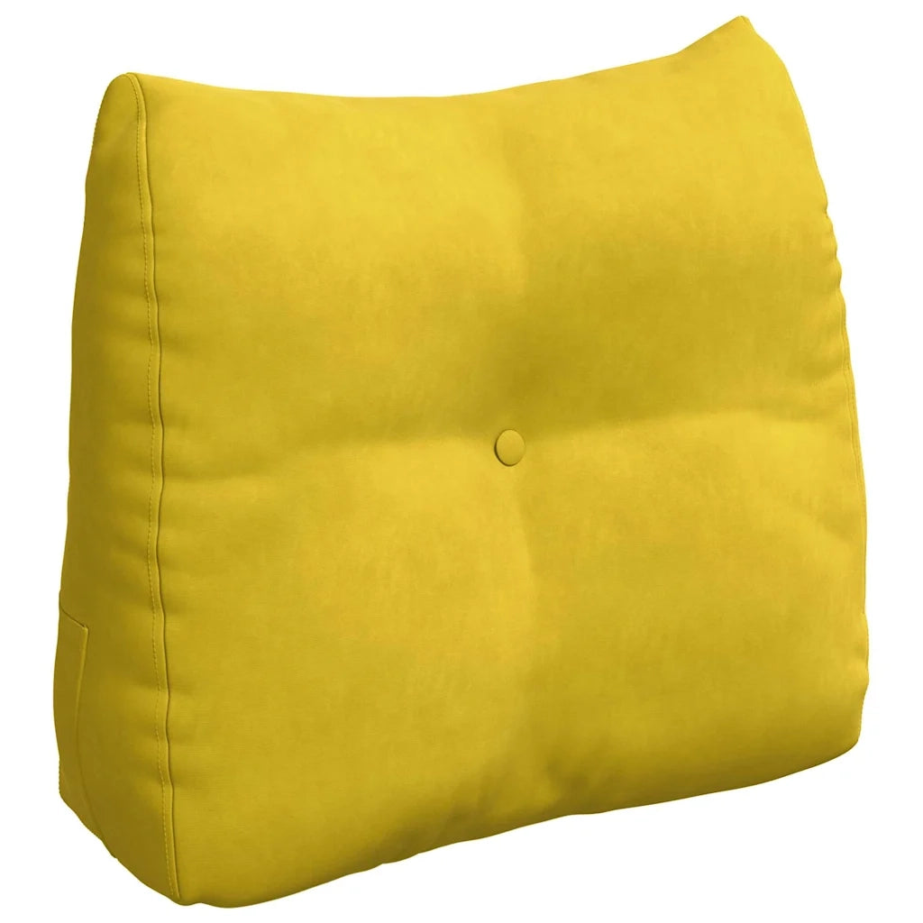 Cuscino per Schiena | Cuscino dorsale Giallo 60 x 24 x 50 cm Velluto