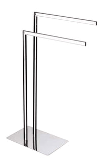 Piantana porta asciugamani in metallo cromato