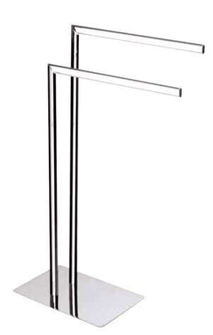 Piantana porta asciugamani in metallo cromato