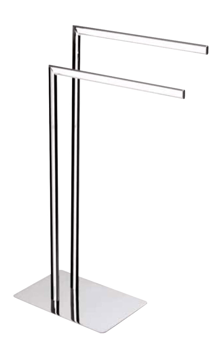 Piantana porta asciugamani in metallo cromato