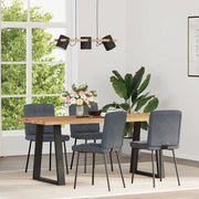 vidaXL Sedie da Pranzo 4 pz Grigio Scuro in Velluto