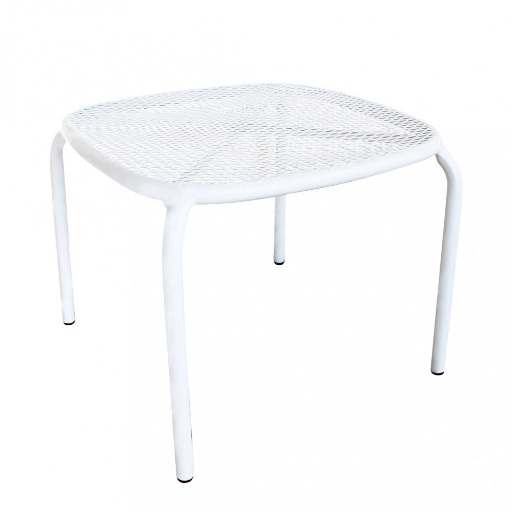 Tavolino Midway 41x41x43,5 h cm in Acciaio Bianco
