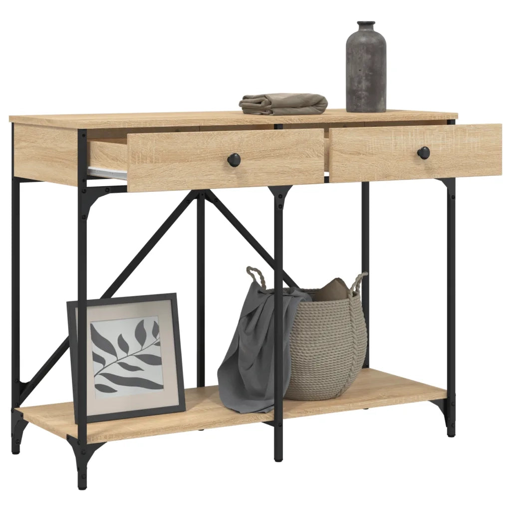 Tavolo Consolle Rovere Sonoma 100x39x78,5 cm Legno Multistrato 835485