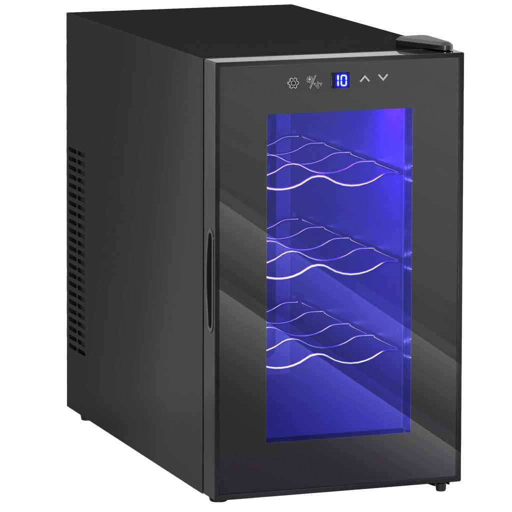 Cantinetta Vino Refrigerata per 8 Bottiglie ¨C Zephmum ¨C Nero, 21L, Display Touch, Ripiani Regolabili