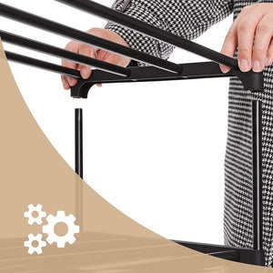 Scarpiera Valora a 10 ripiani, stile loft, colore nero