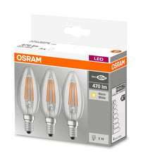 LEDVANCE Lampadina LED OSRAM E14, bianco caldo