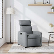 Divano Sedia-Poltrona Reclinabile in Tessuto Grigio Chiaro 246224