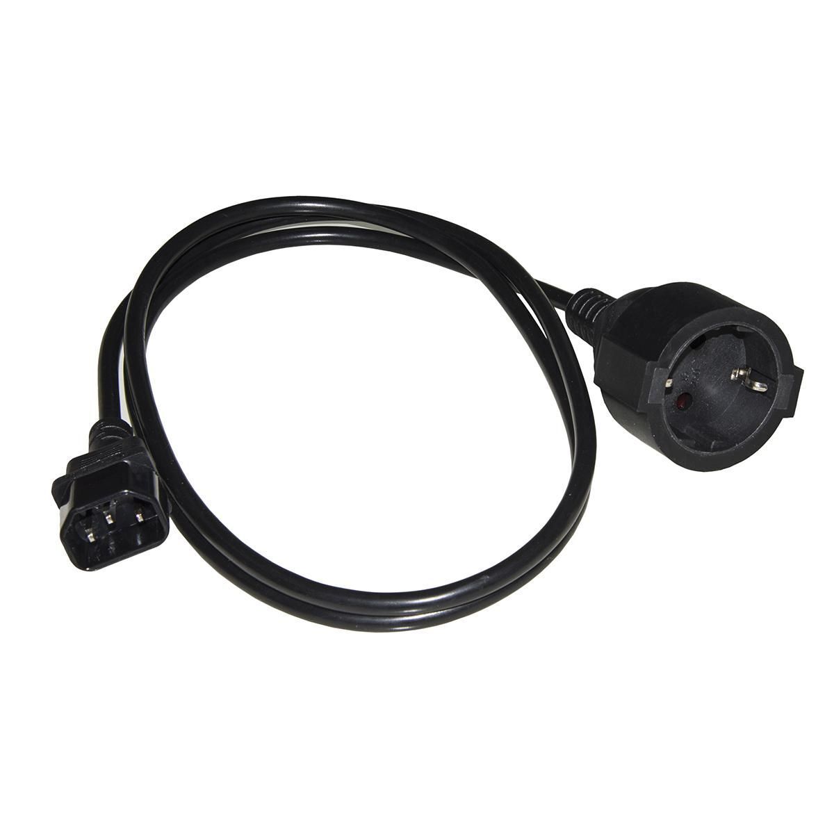 Link cavo adattatore di alimentazione presa schuko tedesca femmina - iec c14 maschio mt 1,50