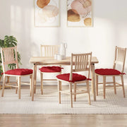 Cuscini per Seduta 4 pcs Rosso 40 x 40 x 6 cm Tessuto