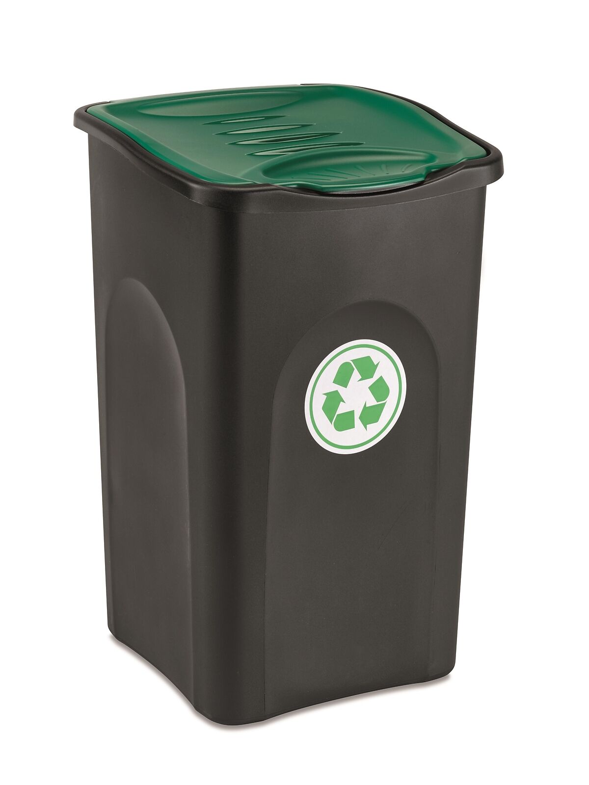Stefanplast Pattumiera Ecogreen 37x37x56 50LT Nero/Verde