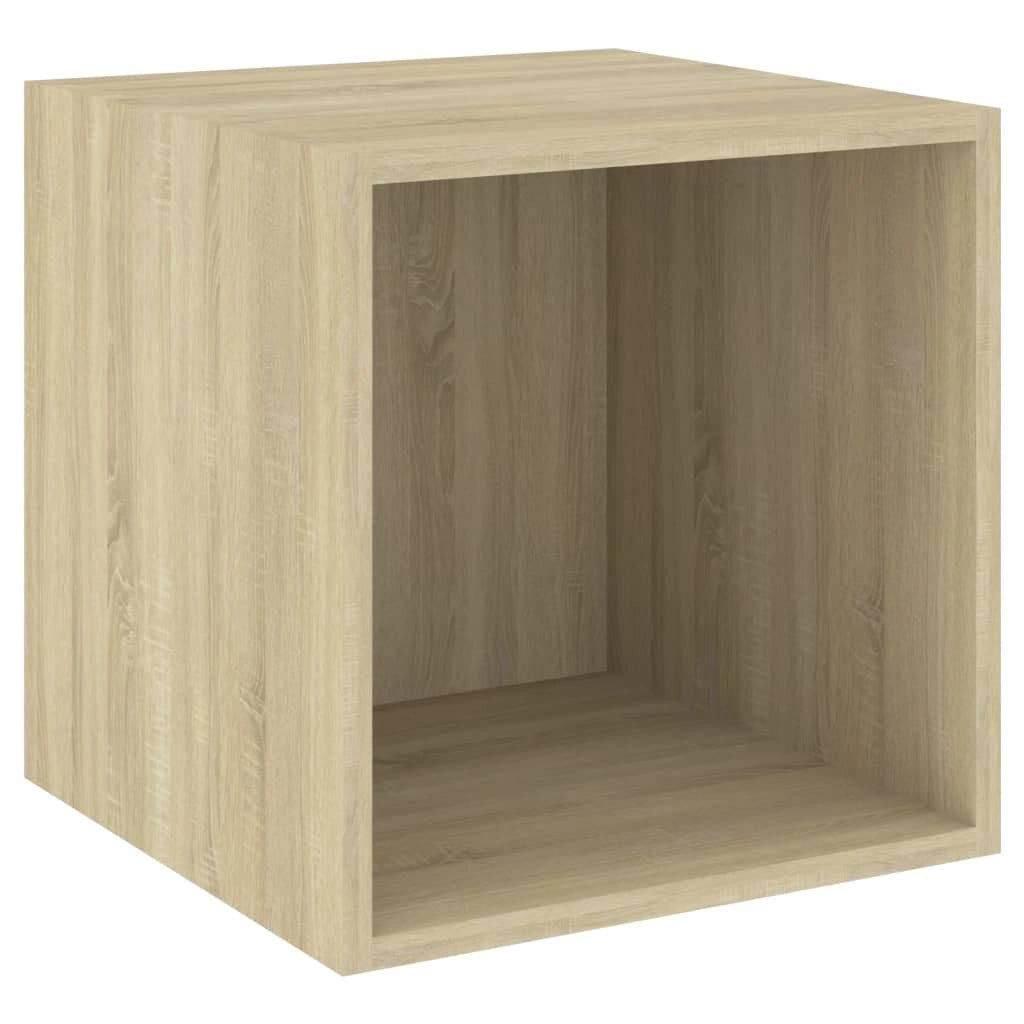 Set di mobili credenza TV soggiorno camera da letto soggiorno 4 pezzi rovere sonoma legno ingegnerizzato marrone 02_0024817