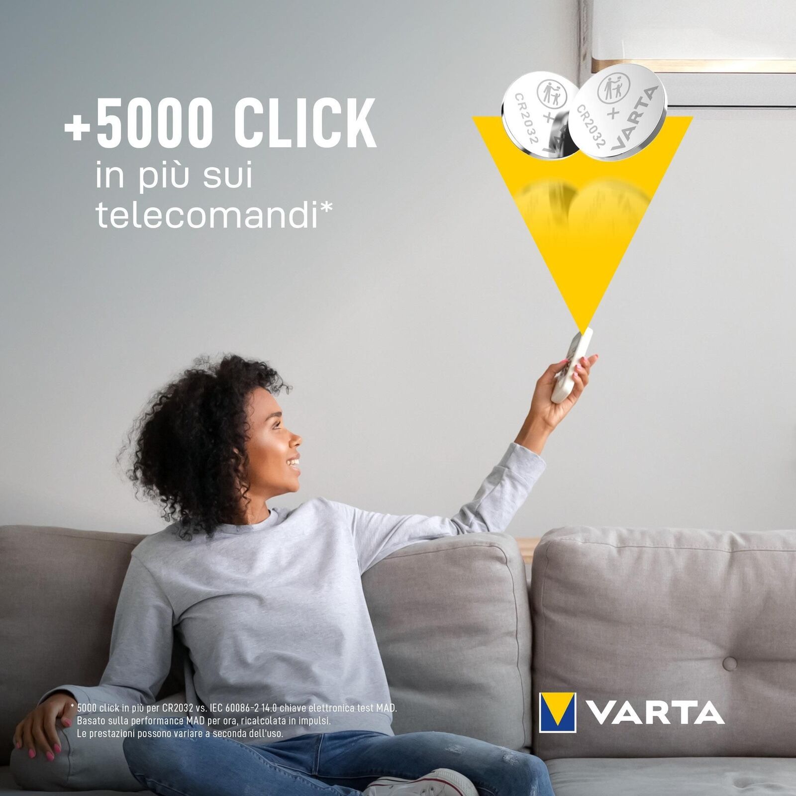 Varta LITHIUM Coin CR2032 (Batteria a bottone, 3V) Blister da 5