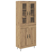 Credenza | Madia | Buffet da pranzo | Armadio da pranzo Rovere artigianale 69,5 x 34 x 90 cm Legno multistrato