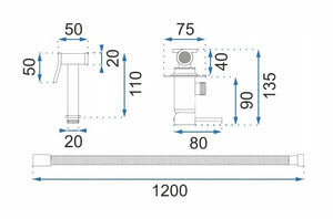Rubinetto Bidet Rea Lungo Loop Copper
