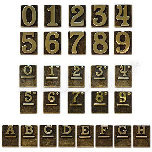 Numeri Civici Ottone Finitura Lucida Due