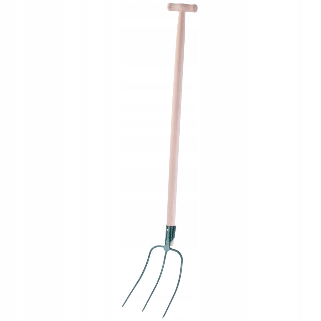 Forca KADAX per letame, fieno, paglia, giardino, a 3 rebbi, in metallo, 126 cm
