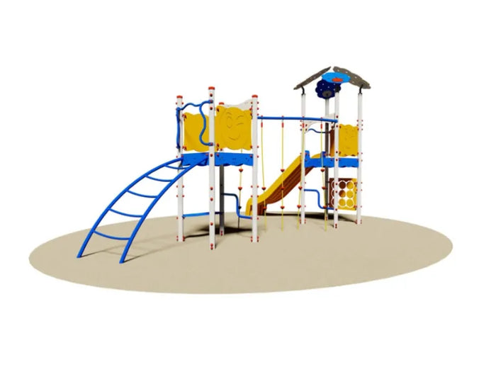 Villaggio Rigel 979 Giochipark EN 1176 H 355cm scivolo ponte area 45mq 9 utenti