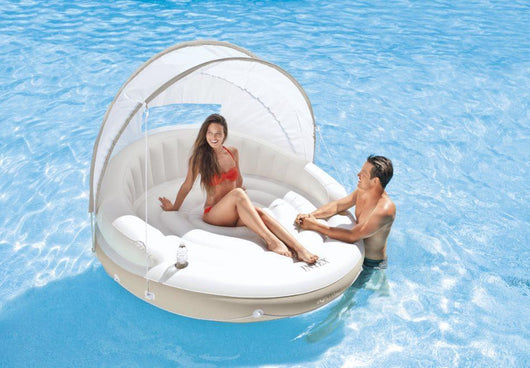 Intex 58292 galleggiante da piscina e da spiaggia Beige, Bianco Monocromatico Vinile Isola galleggiante