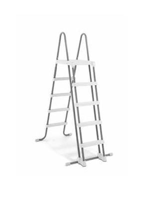 Intex 28074 Scaletta Doppia con Gradini Staccabili, l.2, Grigio, 132 cm