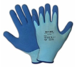 AUSTRALIAN GUANTI NYLON LATEX PALMO LATTICE AZZURRO TG. 8 AR confezione da PAIA 12