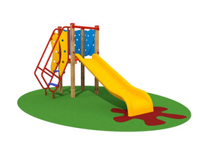 Torretta Brigitte 1101 scala risalita scivolo 3 utenti caduta 80cm Giochipark