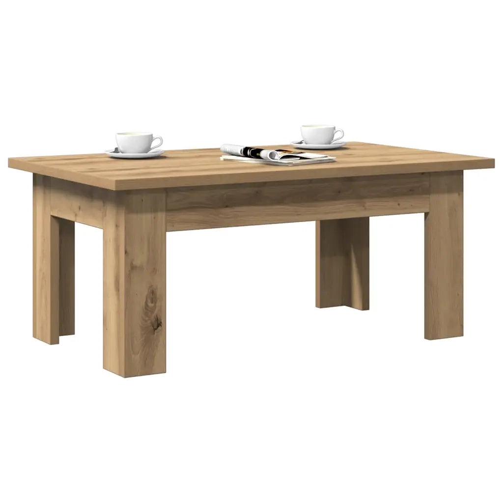 Tavolino da Salotto Artigianale 100x60x42 cm Legno Multistrato 855959