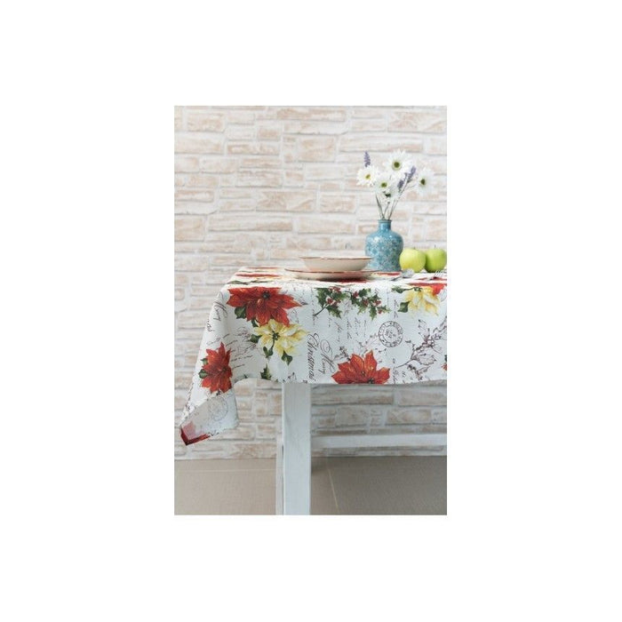 Runner 45X180 Cm Stella Natale Con Scritte Bianca