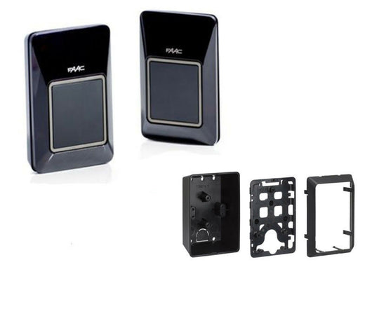 COPPIA FOTOCELLULA FOTOCELLULE SICUREZZA FAAC XP30 CON ADATTORI A PARETE 401064