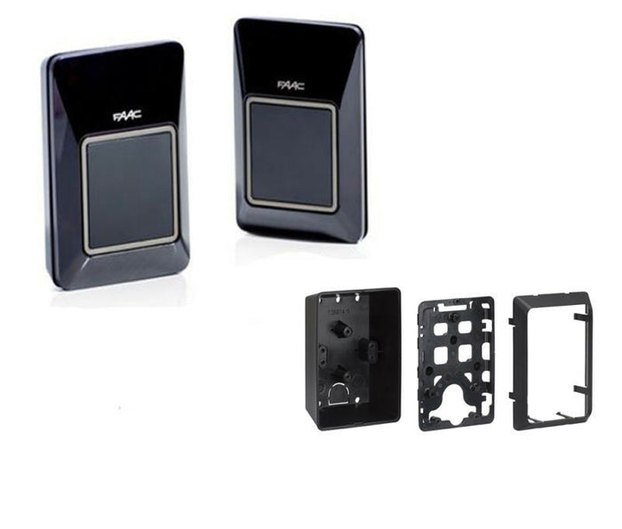 COPPIA FOTOCELLULA FOTOCELLULE SICUREZZA FAAC XP30 CON ADATTORI A PARETE 401064