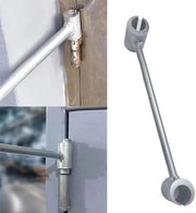 Serratura a Cerniera Integrata in Acciaio - Chiave - Strumento di Regolazione - Doppia Faccia - Porte di Sicurezza - Porte di Laboratorio - Cleanroom - 8,5/17,5 mm - Strumento di Regolazione di Cerniera