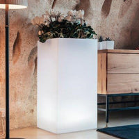 vaso home light cubo cm. 40x40x80h bianco cod:ferx.220