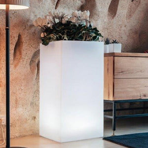 vaso home light cubo cm. 40x40x80h bianco cod:ferx.220