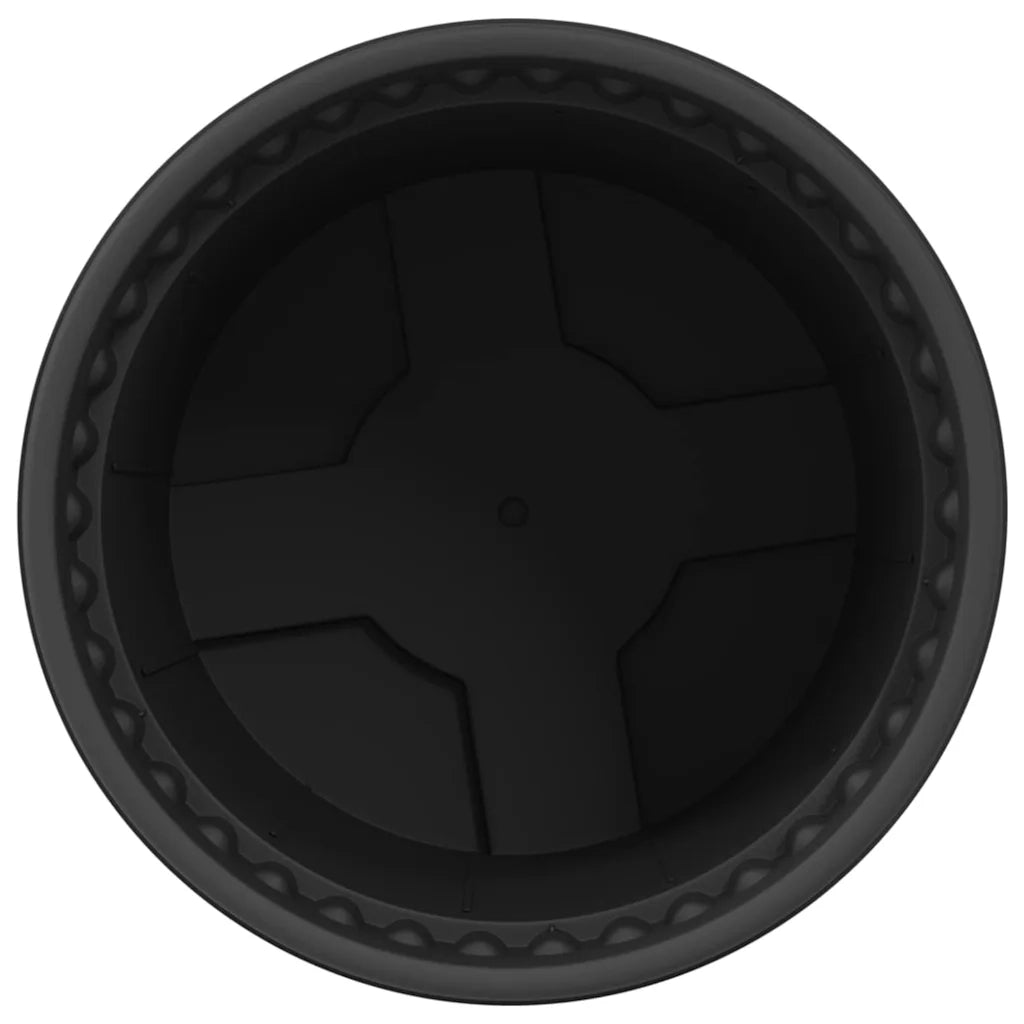 Vaso Rotondo per Fiori 24 pcs Nero Ø 15 x 12 cm Plastica