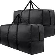 Cuscini da giardino da trasportare 2 in 1 173x76x51cm 420D impermeabili con maniglia e chiusura a rullo per albero di Natale nero