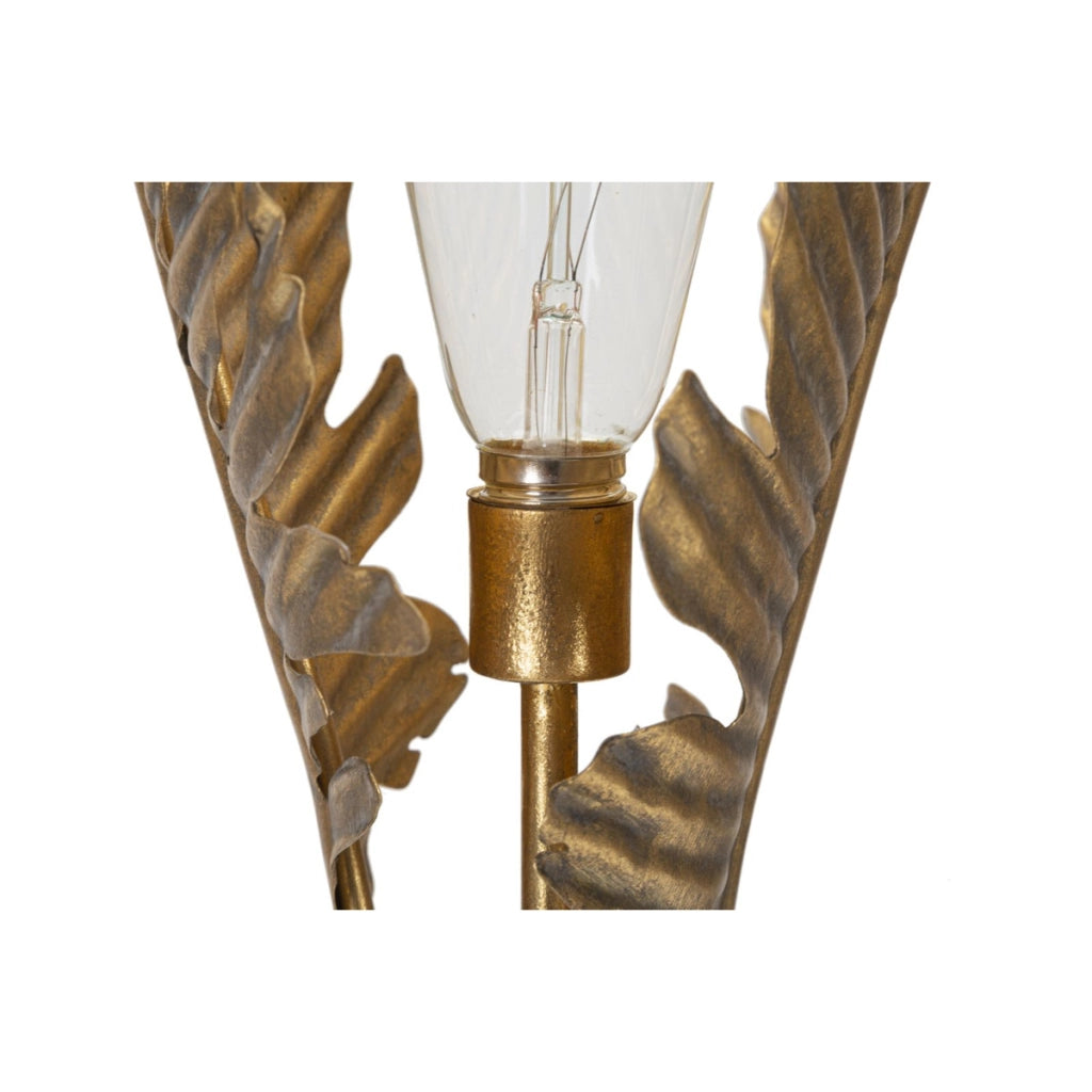 Lampada da Tavolo Palma 1, Oro, Metallo, 26x26x64 cm