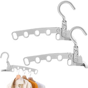 Cestino per abiti, 2-pack appeso alla porta, cesto per abiti pieghevole per parete, maniglia per bagno, cucina, balcone, con 5 fori (grigio)