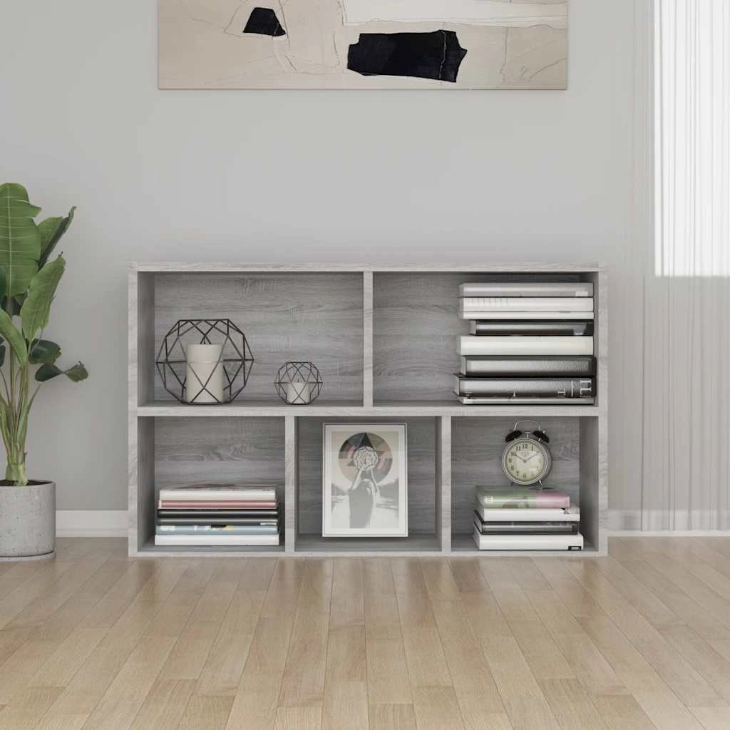 Libreria/Credenza Grigio Sonoma 50x25x80 cm Legno Multistratocod mxl 82038